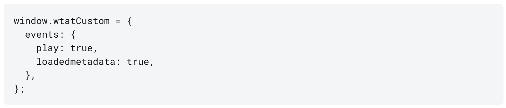 sample code for custom events
